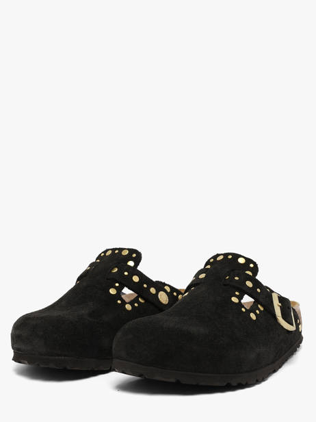 Slippers Uit Leder Birkenstock Zwart women 1030491 ander zicht 1