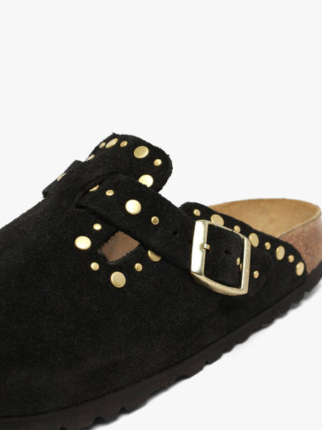 Slippers Uit Leder Birkenstock Zwart women 1030491 ander zicht 2