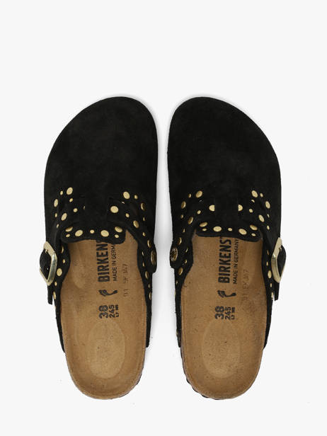Slippers Uit Leder Birkenstock Zwart women 1030491 ander zicht 3