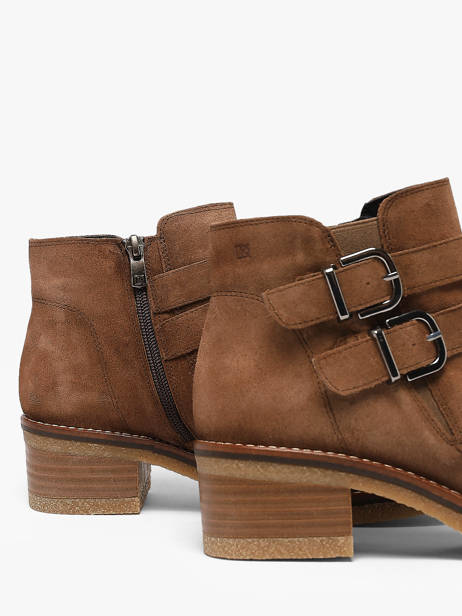 Enkellaarsjes Met Hak Uit Leder Dorking Beige women CA ander zicht 2