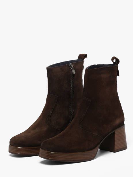 Enkellaarsjes Met Hak Uit Leder Dorking Bruin women CA ander zicht 1