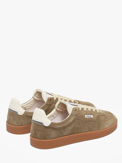 Sneakers Uit Leder Faguo Groen men 26CG0203 ander zicht 2