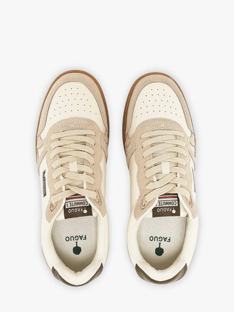 Sneakers Uit Leder Faguo Beige men 26CG3209 ander zicht 3