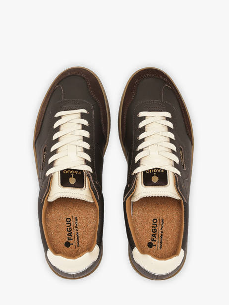 Sneakers Uit Leder Faguo Bruin men 26CG3210 ander zicht 3