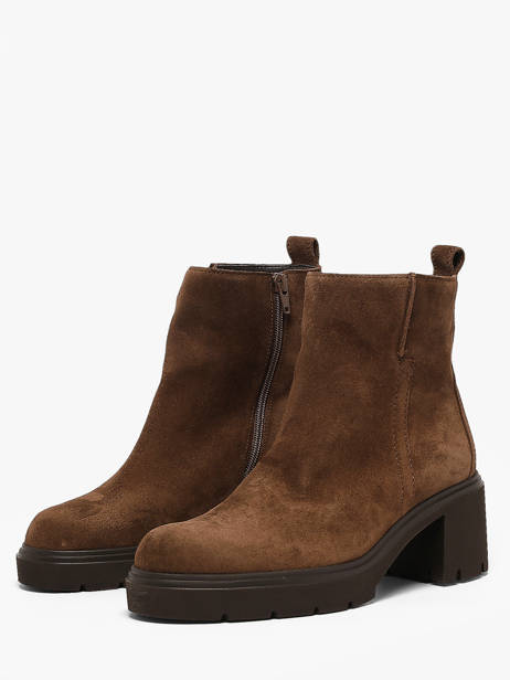 Enkellaarsjes Met Hak Uit Leder Gabor Bruin women 5 ander zicht 1