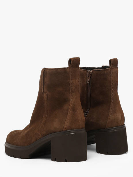 Enkellaarsjes Met Hak Uit Leder Gabor Bruin women 5 ander zicht 2