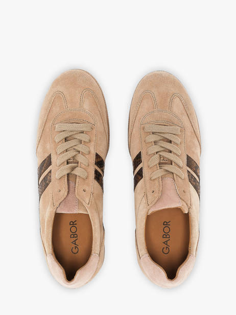 Sneakers Uit Leder Gabor Beige women 6 ander zicht 3