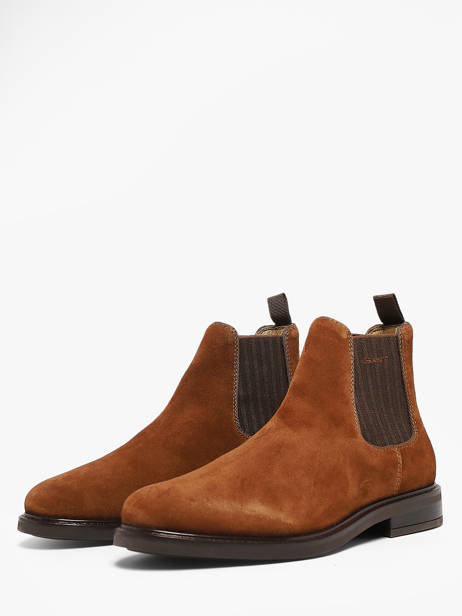 Chelsea Boots Uit Leder Gant Bruin men 33653464 ander zicht 1