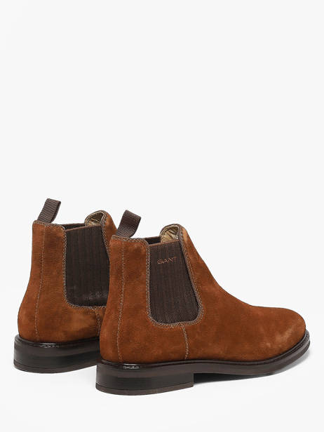 Chelsea Boots Uit Leder Gant Bruin men 33653464 ander zicht 2