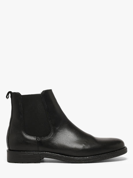 Chelsea Boots Uit Leder Kost Zwart men B00030A
