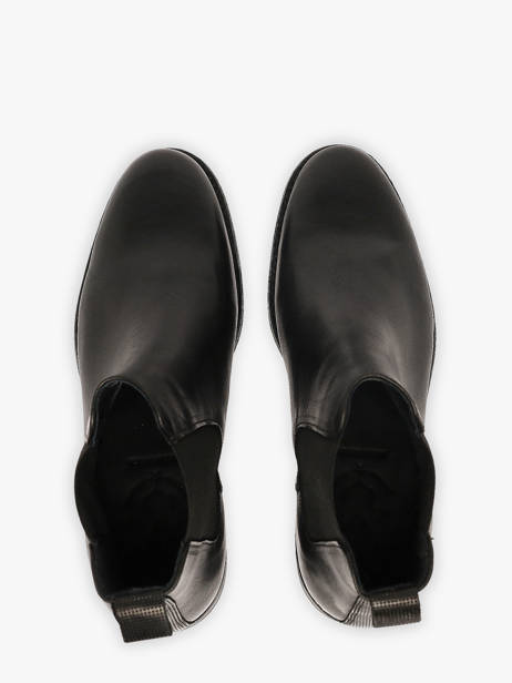Chelsea Boots Uit Leder Kost Zwart men B00030A ander zicht 3