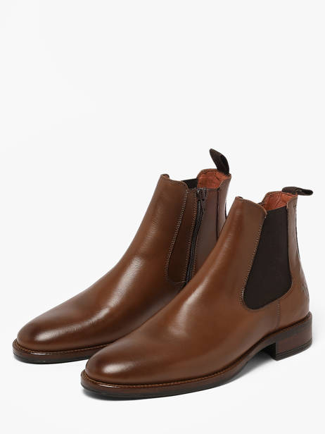 Chelsea Boots Uit Leder Kost Bruin men B0146A ander zicht 1