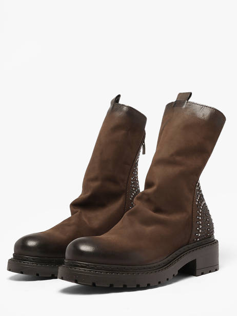 Enkellaarsjes Uit Leder Metisse Bruin women MA1024 ander zicht 1