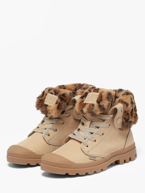 Winter Enkellaarsjes Uit Leder Palladium Beige women 94976257 ander zicht 1