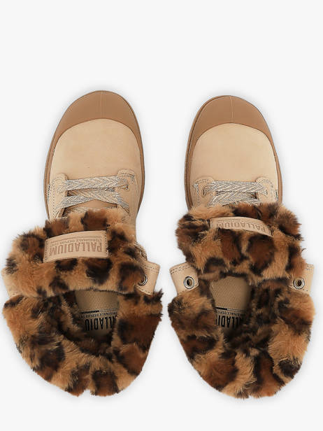 Winter Enkellaarsjes Uit Leder Palladium Beige women 94976257 ander zicht 3