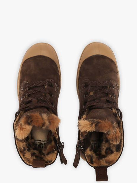 Bottines Neige Et Froid En Cuir Palladium Marron women 94979249 vue secondaire 3