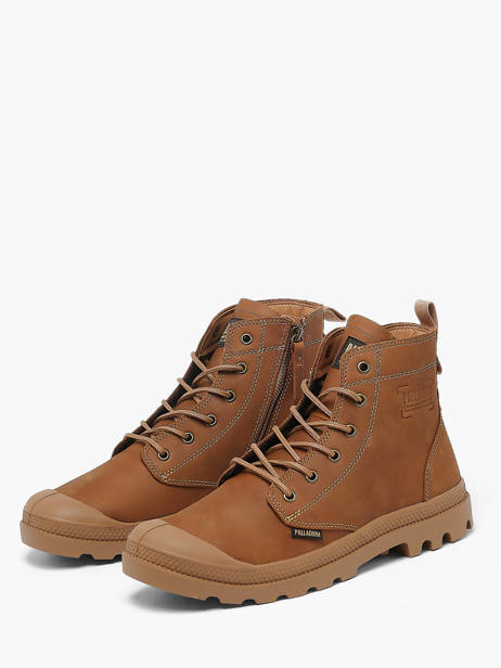Enkellaarzen Uit Leder Palladium Bruin men 79502257 ander zicht 1