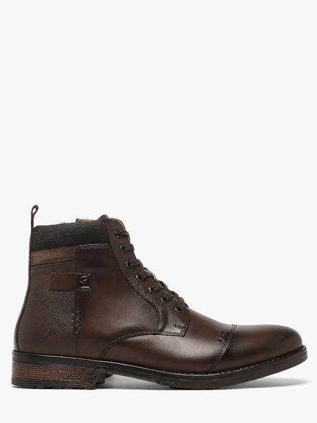 Boots En Cuir Redskins Marron men SPICY2