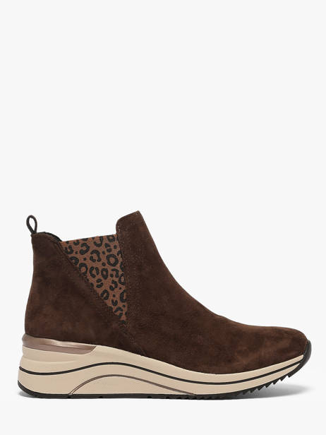 Sneakers Met Platformzool Uit Leder Remonte Bruin women 25