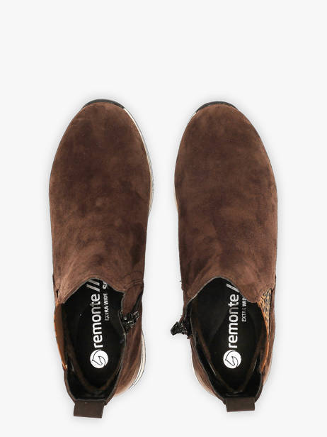Sneakers Met Platformzool Uit Leder Remonte Bruin women 25 ander zicht 3