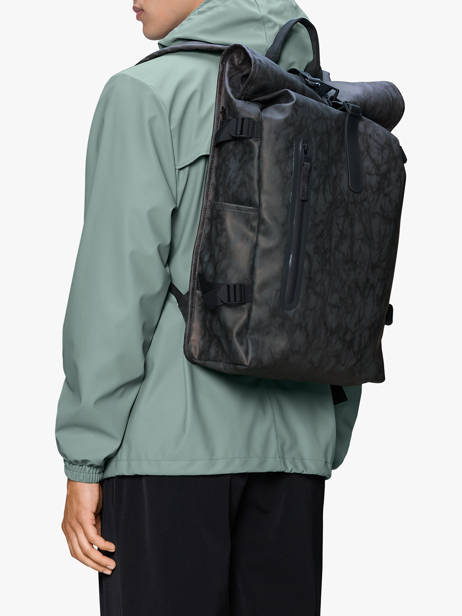 Rolltop Rucksack Large - Rugzak Rains Blauw city 14590 ander zicht 1
