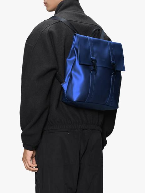 Msn Bag Mini - Rugzak 1 Compartiment Rains Blauw city 13310 ander zicht 1