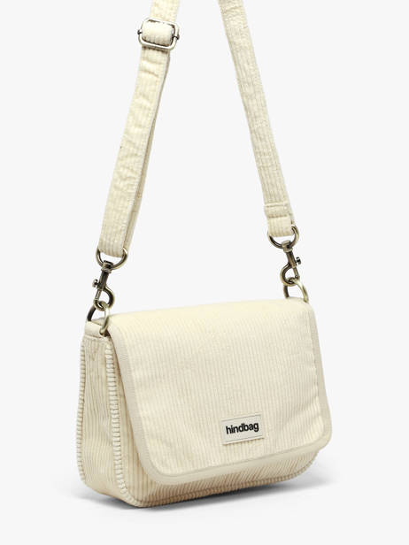 Sac Bandoulière Velours Velours Côtelé Hindbag Beige velours V vue secondaire 1