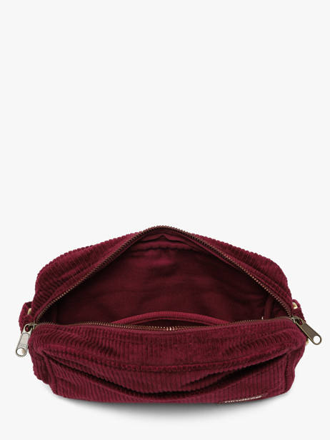 Sac Bandoulière Hindbag Rouge velours V vue secondaire 2