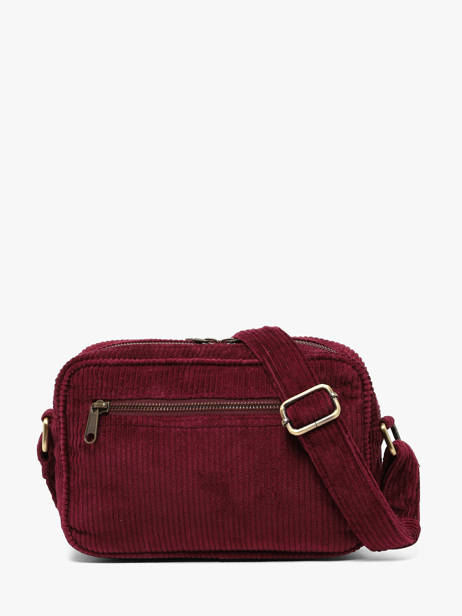 Sac Bandoulière Hindbag Rouge velours V vue secondaire 3
