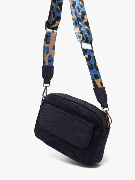 Cross Body Tas Milla Katoen Pieces Blauw milla 17159866 ander zicht 1