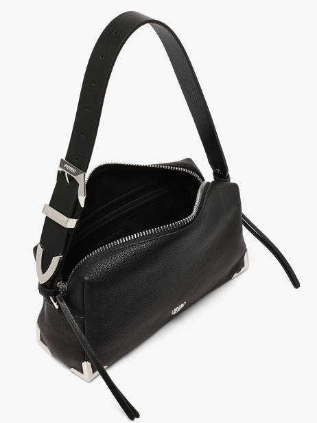 Sac Bandoulière Bauletto Cuir Pinko Noir love bag soft 6761A3CX vue secondaire 4