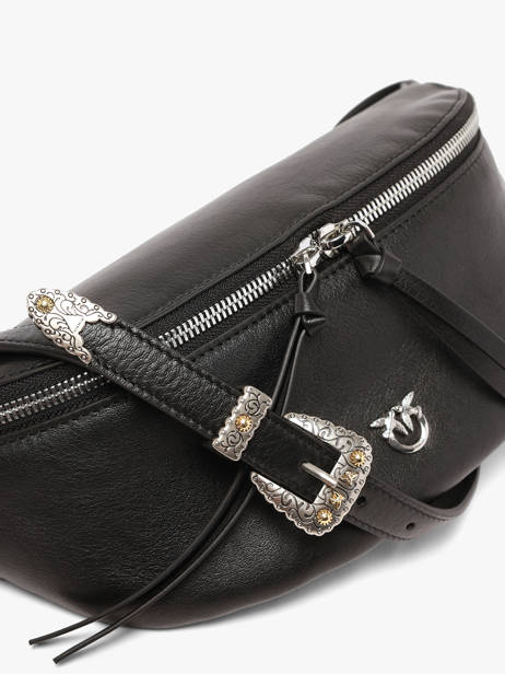 Sac Banane Love Bag Icon Cuir Pinko Noir love bag icon 6724A2JG vue secondaire 2