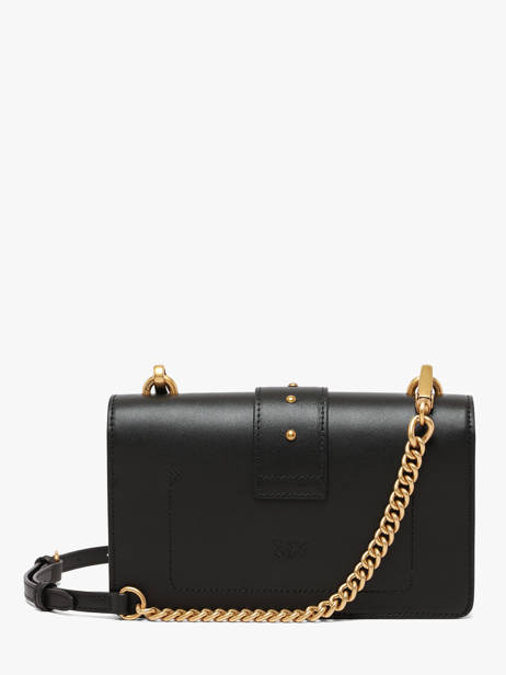 Sac Bandoulière Mini Love One Cuir Pinko Noir love bag icon 7071A0F1 vue secondaire 4