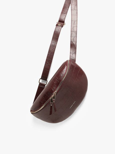 Sac Banane Lauren Effet Croco Laurent david Rouge ld bags 901 vue secondaire 1