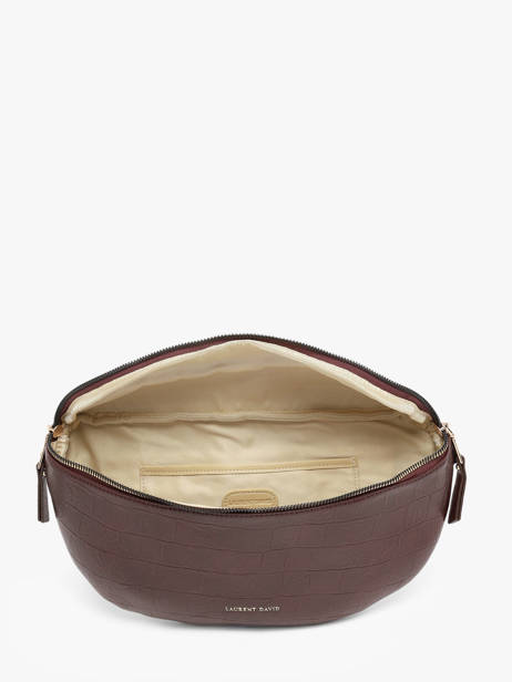 Sac Banane Lauren Effet Croco Laurent david Rouge ld bags 901 vue secondaire 2