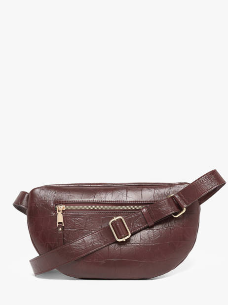 Sac Banane Lauren Effet Croco Laurent david Rouge ld bags 901 vue secondaire 3