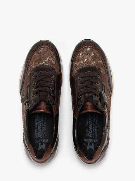 Sneakers Uit Leder Mephisto Bruin women P5150396 ander zicht 3