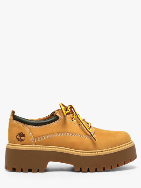 Chaussures Bateau Plateforme En Cuir Timberland Orange women 5UF97541