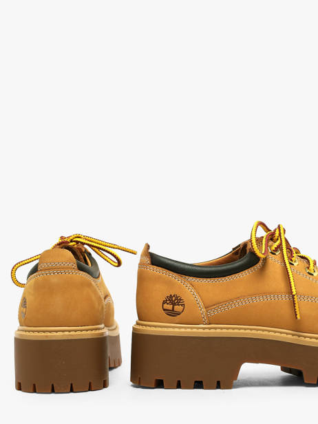 Chaussures Bateau Plateforme En Cuir Timberland Orange women 5UF97541 vue secondaire 2