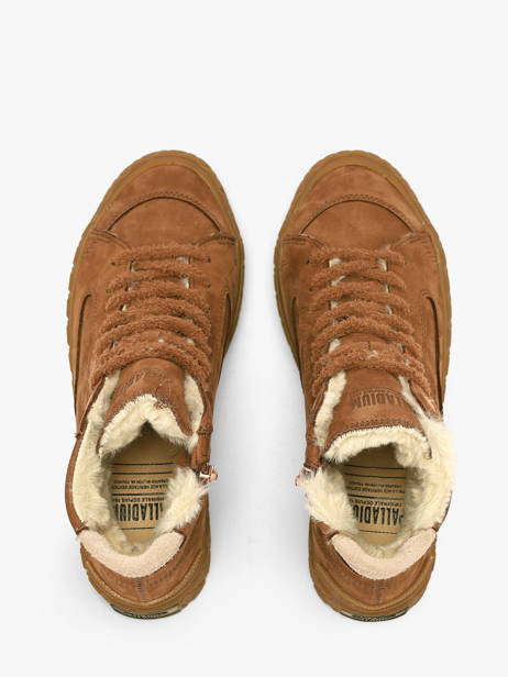 Enkelhoge Sneakers Uit Leder Palladium Bruin women 94951291 ander zicht 3