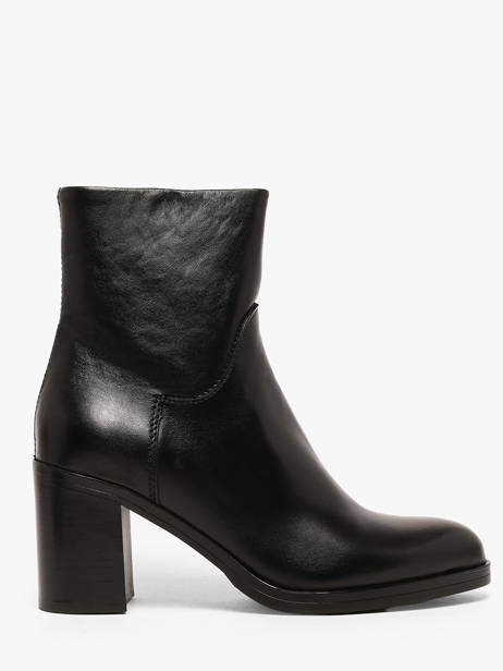 Enkellaarsjes Met Hak Uit Leder Mjus Zwart women N31204