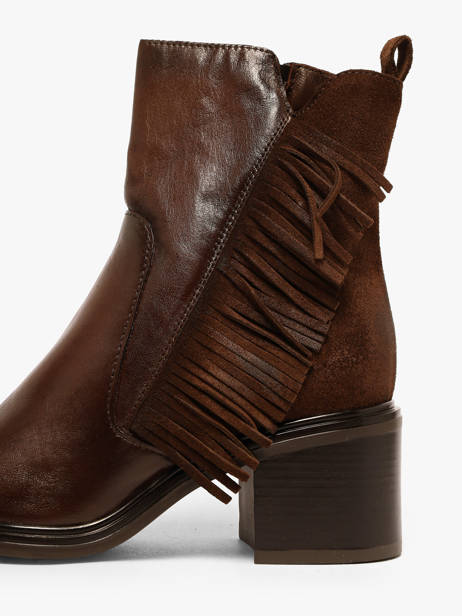 Enkellaarsjes Met Hak Uit Leder Mjus Bruin women L39218 ander zicht 2