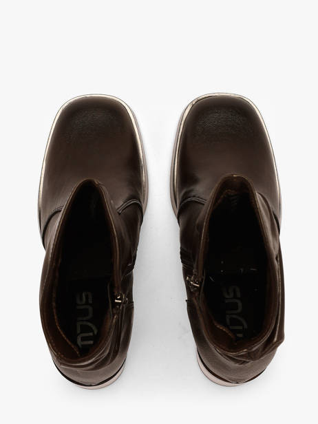 Enkellaarsjes Met Hak Uit Leder Mjus Bruin women P96227 ander zicht 3