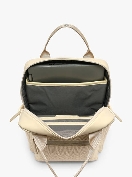 Sac à Dos 1 Compartiment Kapten and son Beige ibiza IB vue secondaire 1