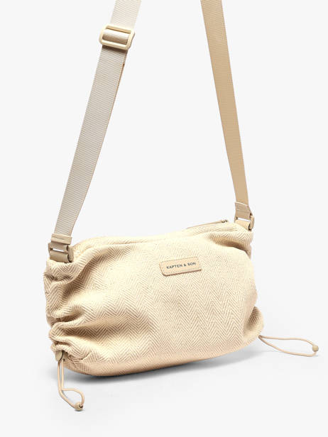 Cross Body Tas Ibiza Kapten and son Beige ibiza IB ander zicht 1