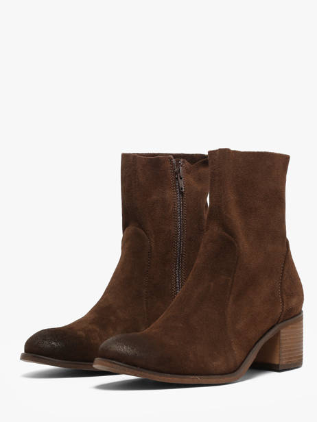 Enkellaarsjes Met Hak Uit Leder Aliwell Bruin women A224029 ander zicht 1