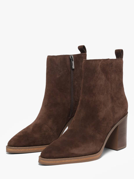 Enkellaarsjes Met Hak Uit Leder Another trend Bruin women 56281161 ander zicht 1