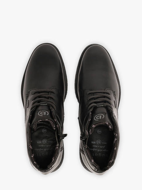 Bottines En Cuir Bugatti Noir men 3318373E vue secondaire 3