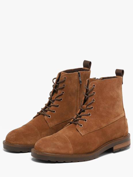 Bottines En Cuir Tommy hilfiger Marron men 5964GVQ vue secondaire 1