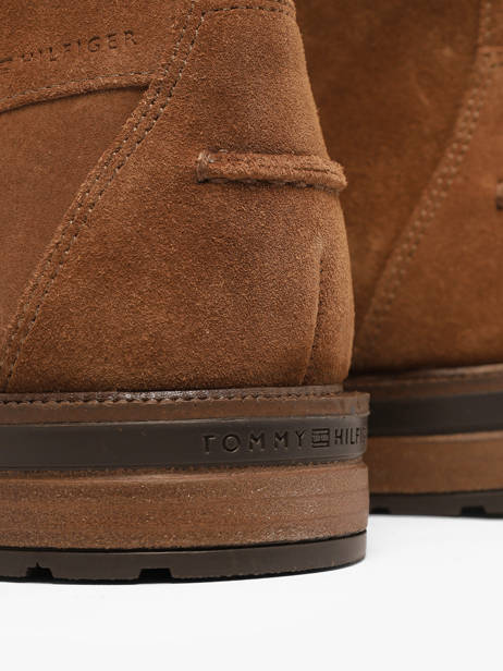 Bottines En Cuir Tommy hilfiger Marron men 5964GVQ vue secondaire 2